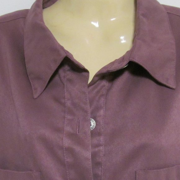 Alfred Dunner Mauve Shirt Button Up Long Sleeve - Picture 10 of 12